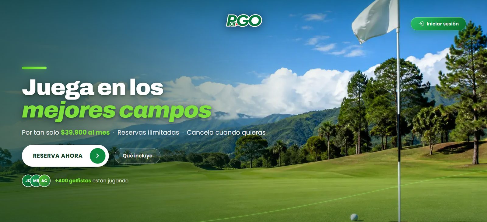 ParGo 2.0 — membresía de golf con reservas ilimitadas